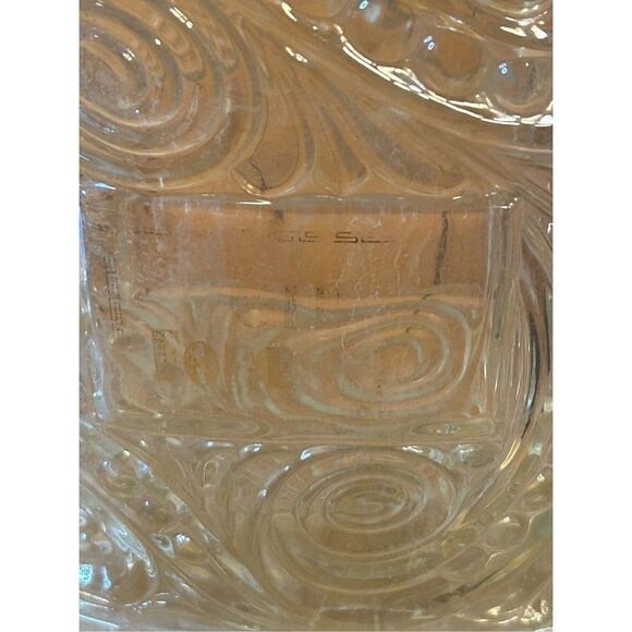 VTG Old Forester KY Whiskey Bottle Decanter Kimble Glass Co Embossed Swirls 50's - Picture 2 of 7